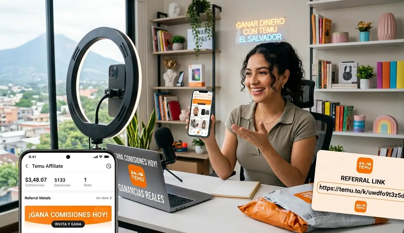 Ganar dinero extra desde casa El Salvador con Temu