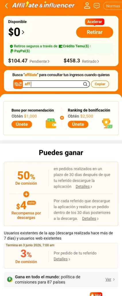 Cómo ganar dinero con Temu en El Salvador